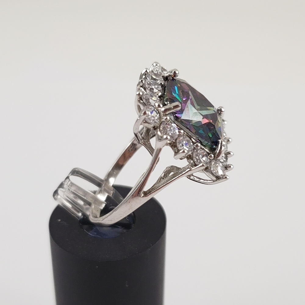 Mystic quartz ring size 8.5 solid silver - Picture 2 of 12